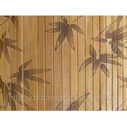 Бабуковые обои Осень/Листья бамбука, 0,9м высота,17мм шир.планки фото