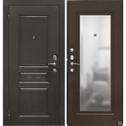 Дверь металлическая SD Prof-10 Троя-Зеркало Темный орех 2070*980 Левое открывание vrd-22570 Verda