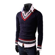 Мужской пуловер с V-образным вырезом, свитер мужской с длинным рукавом, чоловіча кофта