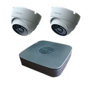 Комплект видеонаблюдения “Zodikam Combo Dome 2 POE“ (2 IP камеры+регистратор) фото