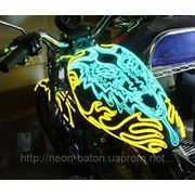 Подсветка мотоцикла Холодным неом - Светящимся проводом диаметром 2,3 мм любого цвета тюнинг мотоцикла фотография