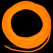 Холодный неон / электролюминисцетный провод 3-го поколения 5 мм, оранжевый (розница, опт) фотография