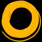 Холодный неон / электролюминисцетный провод 3-го поколения 5 мм, желтый (розница, опт) фотография