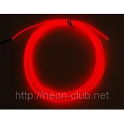 Холодный неон / электролюминисцетный провод 3-го поколения 2,6 мм, красный (розница, опт) фото