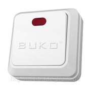 Выключатель 1 с подсветкой BUKO белый фото