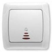 VIKO Carmen кнопка звонка с подсветкой цвет: белый, кремовый. фотография