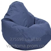Сиреневое кресло-мешок груша 100*75 см из микро-рогожки S-100*75 см, синий фотография