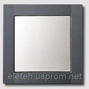 Выключатель универсальный одноклавишный Fiorena металлик/антрацит фотография