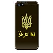 Патриотический чехол Герб Украины черный для iPhone 5/5S фотография