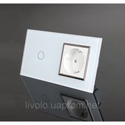 Сенсорный выключатель LIVOLO однолинейный + розетка LIVOLO (без радиоуправления) фото