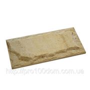 Плитка фасадная “Рваный камень“ 12*26 см желтая/коричневая фото