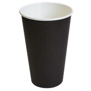 Бумажные стаканы для горячих и холодных напитков Черный 400 мл фото