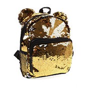 Рюкзак с пайетками Мишка золотой фото