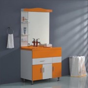 Оранжевая мебель для ванной комнаты фото