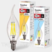 Лампа светодиодная Sweko 17LED-C35-4W-230-3000K-Е14-TCL фото