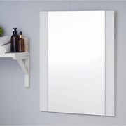 Зеркало , настенное, 67х52см, с декоративными вставками (цвет вставки белый) фото