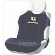 Чехлы-майки серая Honda для передних сидений Koszulki вышивка белая фото