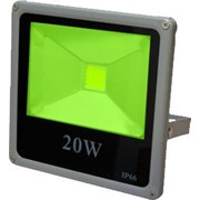 Светодиодный прожектор 20Вт эконом серый/зеленый плоский, IP65/50 20W/G,