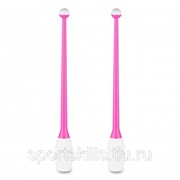 Булавы для художественной гимнастики вставляющиеся INDIGO IN019 45 см Розово-белый