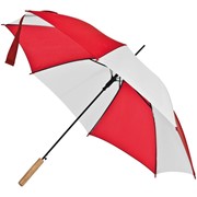 Зонт-трость Milkshake, белый с красным фото