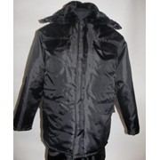 Куртка утепленная “Охрана“ с меховым воротником и капюшоном. фото