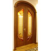 Двери арочные натуральные из массива сосны