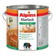 Прозрачный глянцевый лак для наружных и внутренних работ Alpina KLARLACK GLAENZEND