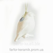 Декор Птичка из фарфора белая кружевн со страз 8x4x6cм 2 в фотография