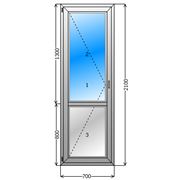 Металлопластиковая балконная дверь.Размер 700Х2100 фото