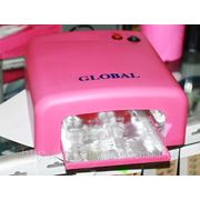 УФ-лампа Global для наращивания ногтей 36W с таймером. Цвет розовый фото