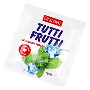 Съедобная гель-смазка Tutti-Frutti сладкая мята 4г фотография