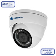Купольная антивандальная камера MT-DG1080AHD20XF (2,8мм), Разрешение 2 МП, мультигибридная AHD/TVI/CVI/CVBS фото