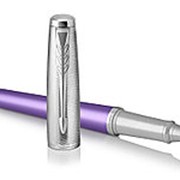 Parker Ручка-роллер Parker Urban Premium Violet CT, толщина линии F, хромирование Фиолетово-серебристый фото