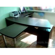 Комбинированный стол черный “ЛОРЕН“ фото