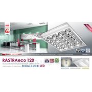 RASTRAeco 104PP - растровый светильник с источником света ECOster T8, 4 x 10W LED фотография