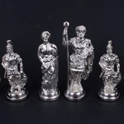 Фигурки для шахмат из металла Древний Рим без доски