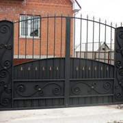 Ворота кованые металлические входные на забор
