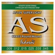 Струны BRASS Round Wound Super Light ( .009-.045, 6 стр., латунная навивка на граненом керн фотография