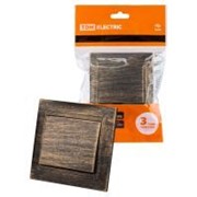 Перекрестный выключатель 1-кл. 10А старинная бронза “Лама“ TDM ELECTRIC SQ1815-0770 фото