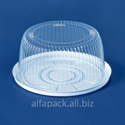 Упаковка пластиковая АЛЬФА-ПАК ПС-22 крышка прозрачная, дно белое