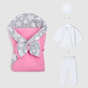Комплект для новорождённых, цвет розовый, рост 56-62 см фото