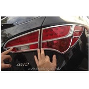 Накладки на задние фары Hyundai Santa Fe 2013- фото