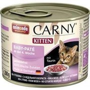 Animonda 200г конс. Carny Kitten Baby-Pate Влажный корм для котят Паштет с говядиной и курицей фото