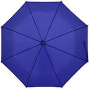 Зонт складной Clevis с ручкой-карабином, ярко-синий фотография