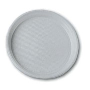 Тарелка столовая пластиковая d = 20,5 см белая (100 штук ) фото