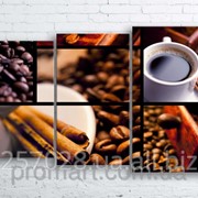 Модульна картина на полотні Колаж з кави код КМ100160-056 фотография
