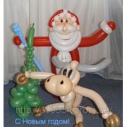 Дед Мороз из шаров фото