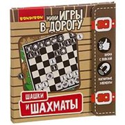 Настольная игра в дорогу - Шашки и шахматы арт.ВВ3413 фотография