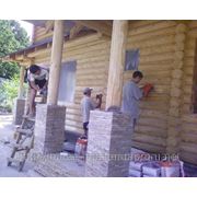 Шлифовка деревянного дома фото