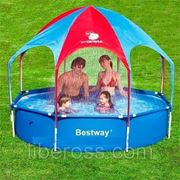 Каркасный бассейн с зонтиком и душем. Bestway 56193